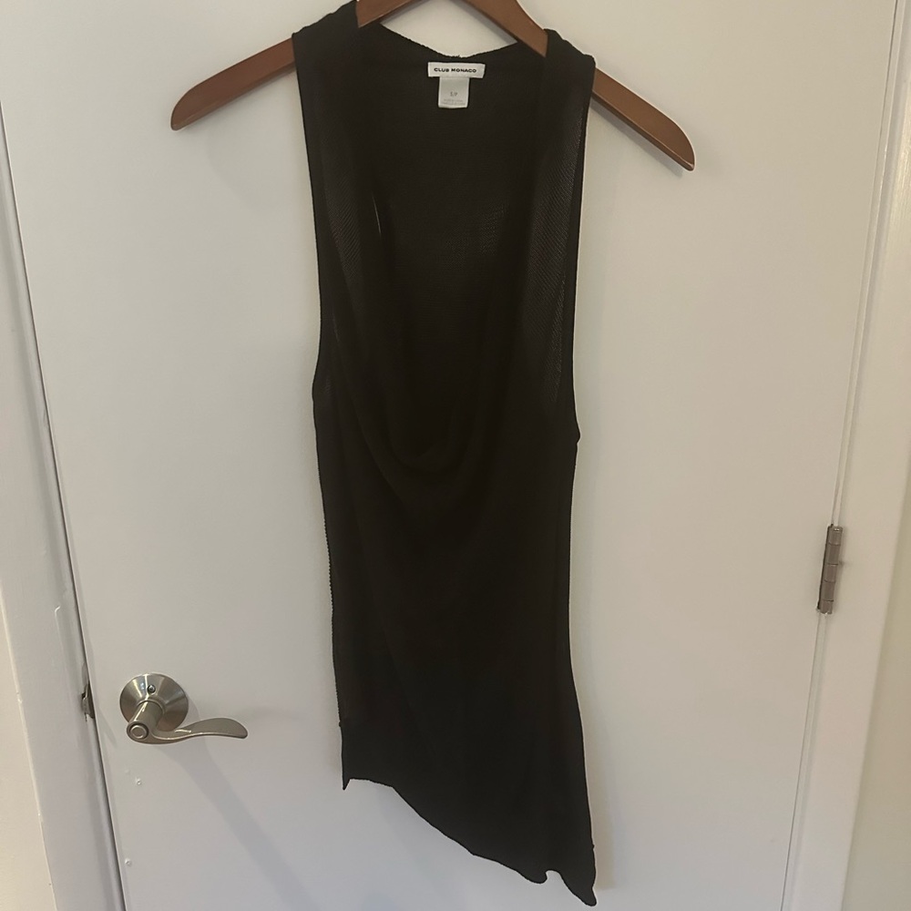 Club Monaco Black Sweater Racer-back Tank
